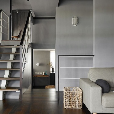 灰色质感现代风格楼梯设计...
