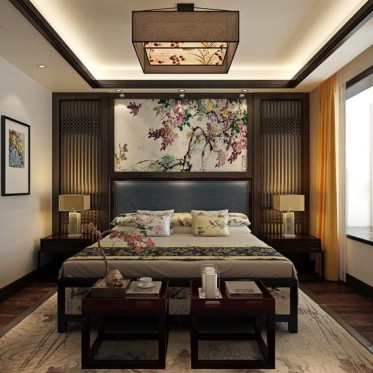 中式风格卧室吊顶设计欣赏