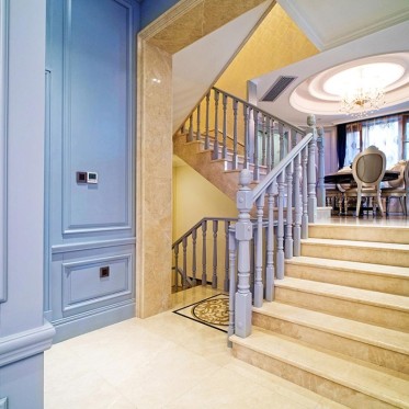 2016欧式风格蓝色楼梯设计...