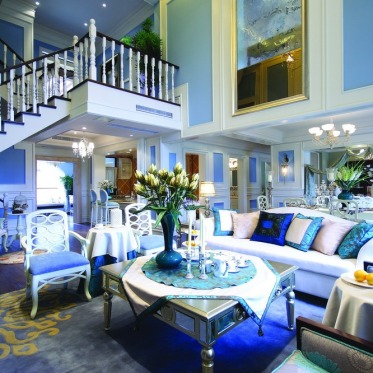 地中海蓝色客厅设计图片