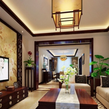中式古典风格客厅吊顶美图