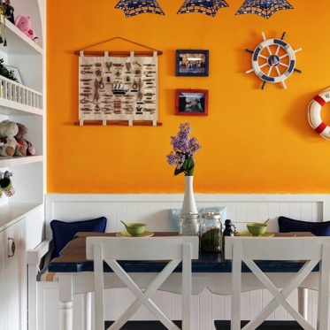 2016美式橙色时尚创意餐厅...