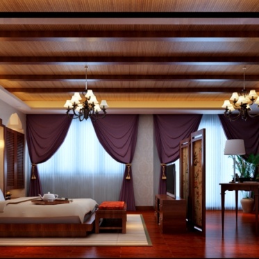 东南亚风格卧室吊顶设计