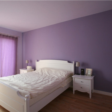 简约风格雅致紫色卧室设计...