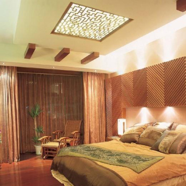 橙色东南亚风格卧室设计图...