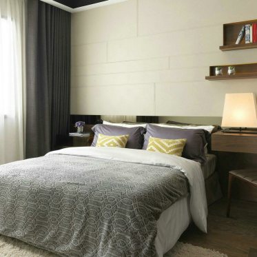 日式风格质感米色卧室设计...