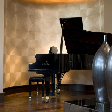 美式风格大气钢琴房装修案...