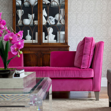 简约风格休闲紫色客厅图片...