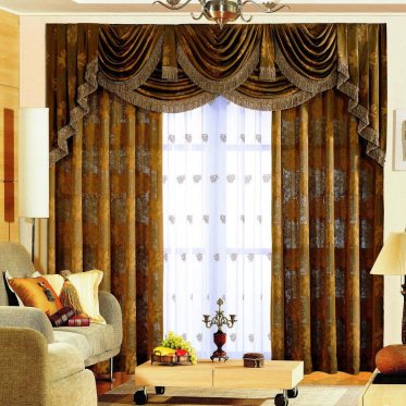复古欧式经典风格客厅窗帘...