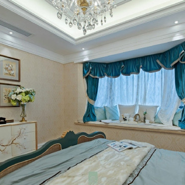 新古典雅致时尚温馨卧室装...