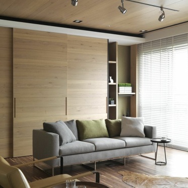 简约风格米色客厅沙发设计