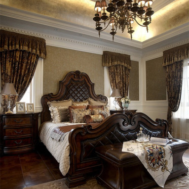新古典雅致浪漫华丽卧室装...