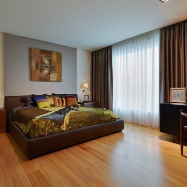 褐色新中式风格卧室装饰设...