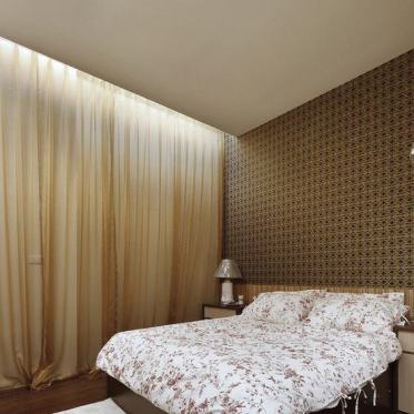 褐色东南亚风格卧室设计图...