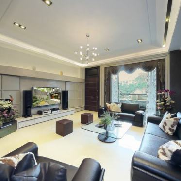 新中式风格客厅沙发装修案...