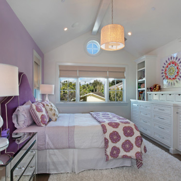 浪漫紫色简欧卧室房装修图