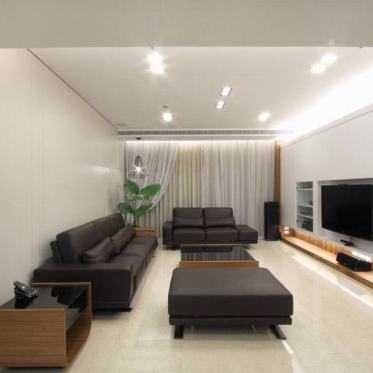 黑色现代风格客厅沙发设计...