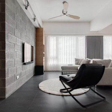 质朴淡雅美式米色客厅设计...