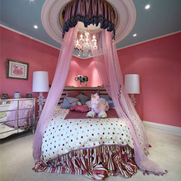 欧式浪漫粉色卧室装修布置