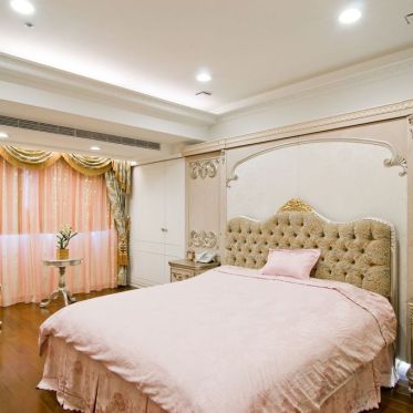 浪漫梦幻欧式风格粉色卧室...