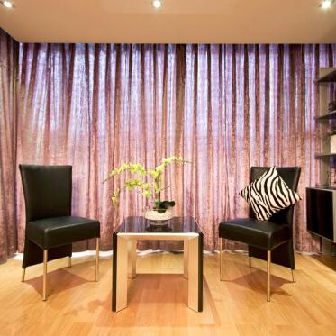 现代紫色客厅窗帘欣赏