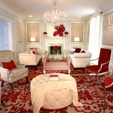 混搭风格红色客厅设计赏析