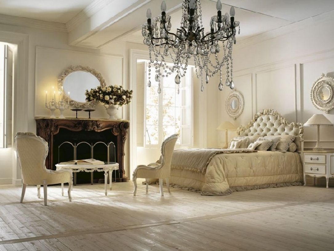 浪漫古典宫廷风欧式风格白色卧室设计案例