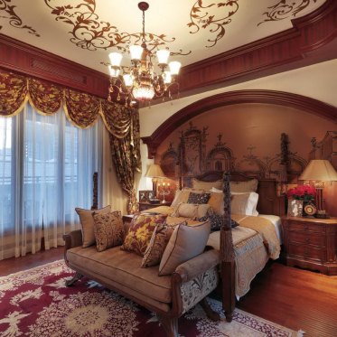 新古典雅致褐色卧室设计赏...