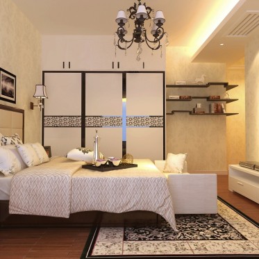 新古典风格白色卧室效果图...