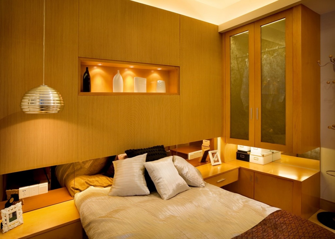 现代风格橙色卧室美图欣赏