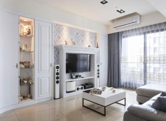 欧式风格小户型白色客厅设计效果图