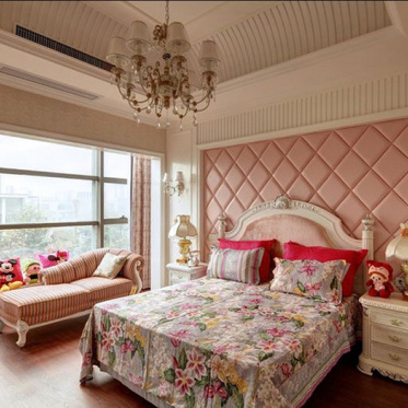 欧式粉色卧室实景