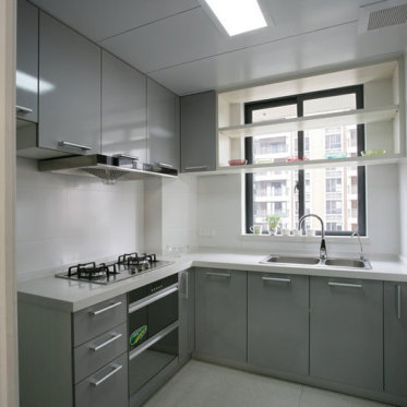 现代公寓厨房实景