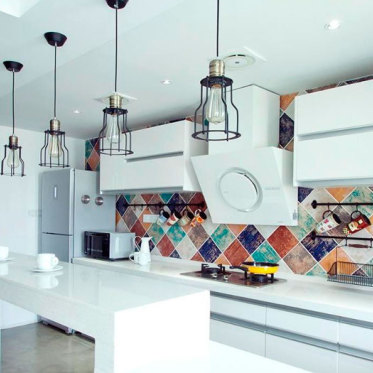 地中海彩色瓷砖厨房设计