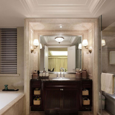 美式镂空浴室柜设计