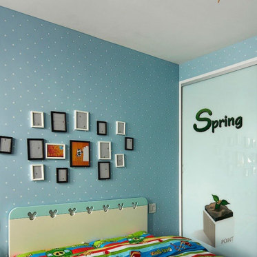 现代儿童房照片墙实景