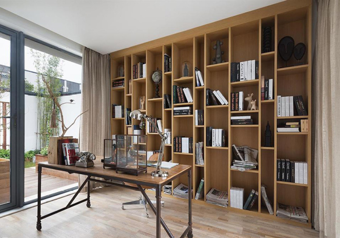 实木书柜书厨装修效果图现代欧式_别墅设计图