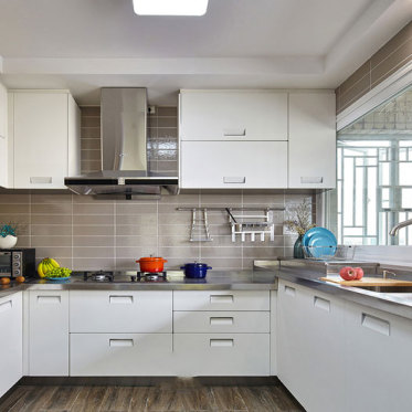 现代白色厨房橱柜设计