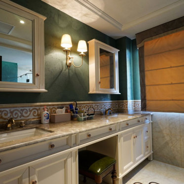 欧式复古浴室柜实景