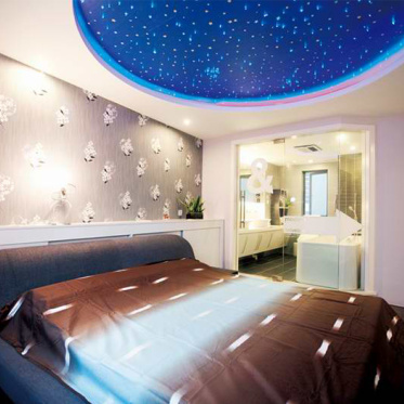 星空现代卧室实景图