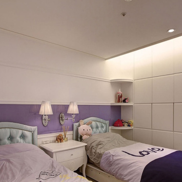 紫色系现代儿童房设计