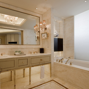 米色欧式浴室柜设计