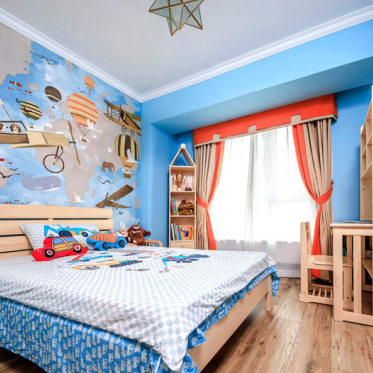 蓝色宜家儿童房设计