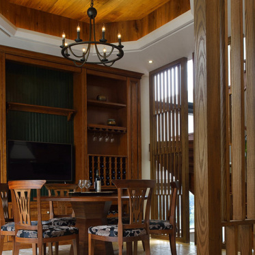 中式木质酒柜设计