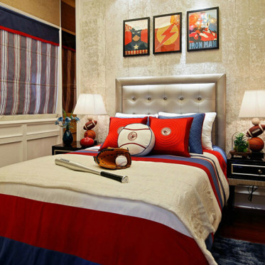 漫威风美式卧室装修设计