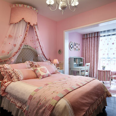 粉色浪漫欧式儿童房欣赏