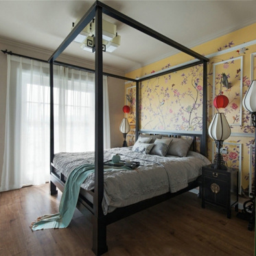浪漫新中式风格卧室装修设...