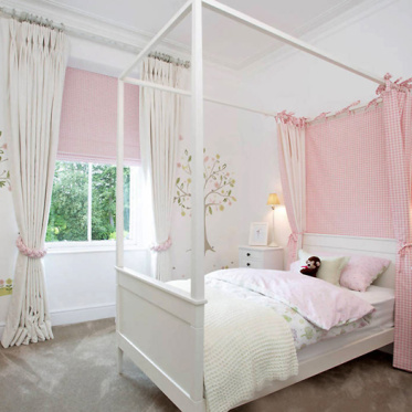 浅粉色现代儿童房设计