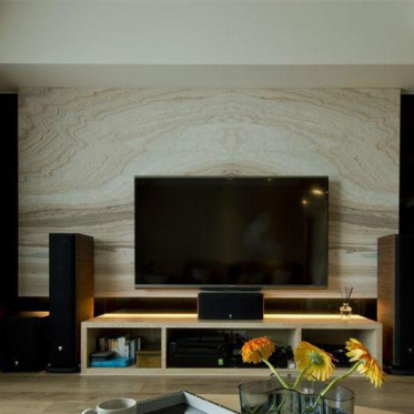 大理石现代客厅电视墙设计