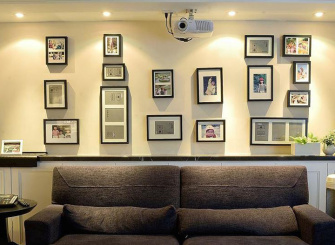 创意现代客厅照片墙设计